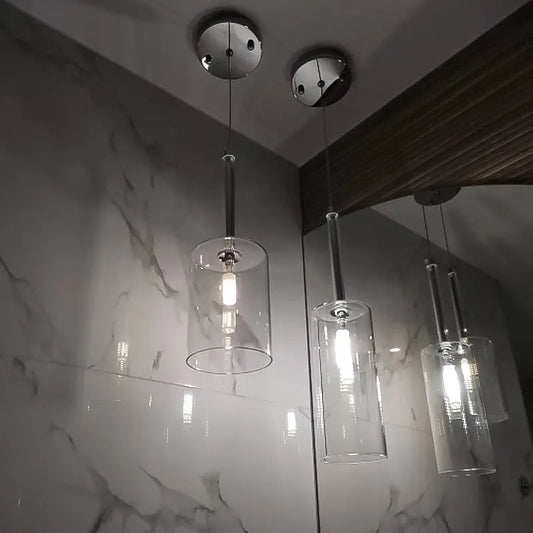 Modern Glass Pendant Lights for Minimalist Dining Room Bedroom - Golden Atelier