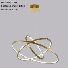 Modern Gold LED Chandelier for Staircase and Living Room - Golden Atelier