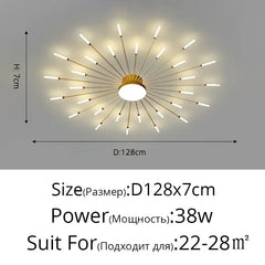 Modern LED Ceiling Lights  Home Lighting Creative Lamps - Golden Atelier