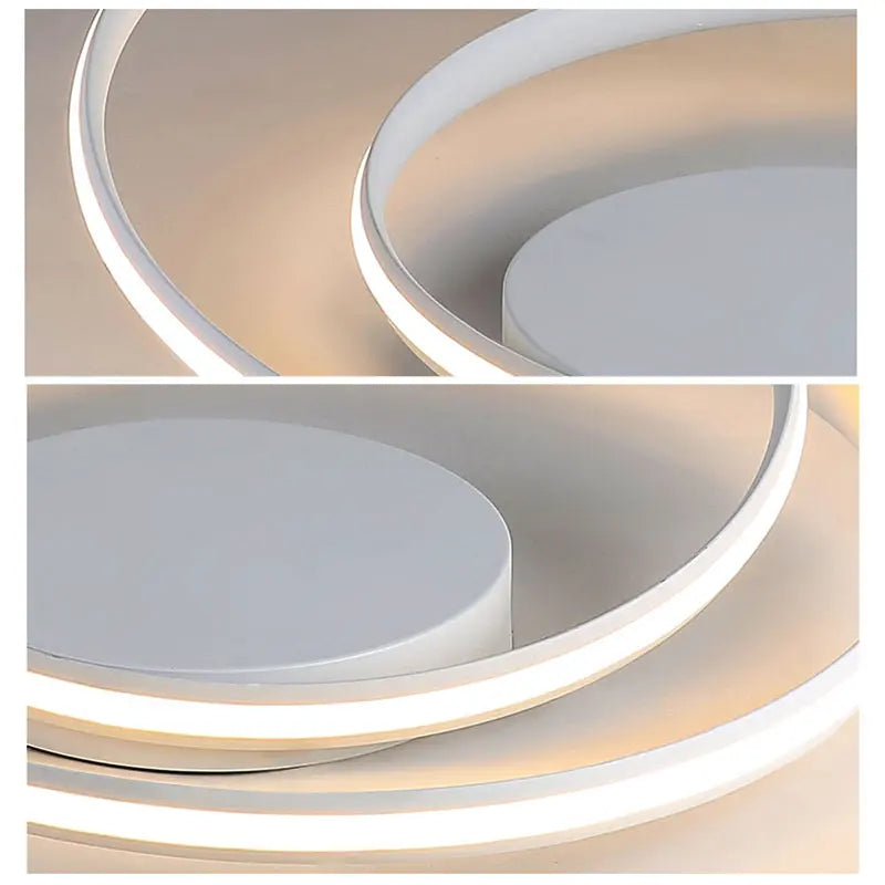 Modern LED Ceiling Lights in White and Black Luminaires Fixtures with Multiple Control Patterns - Golden Atelier
