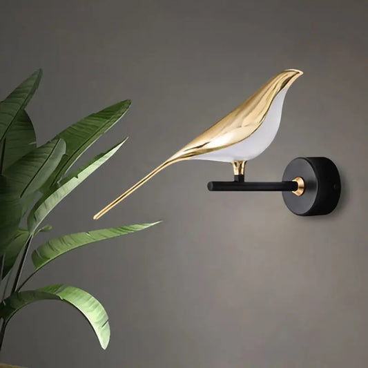 Modern Magpie Bird LED Wall Lamp for Indoor Lighting - Golden Atelier