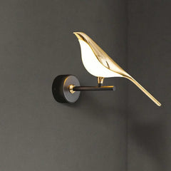 Modern Magpie Bird LED Wall Lamp for Indoor Lighting - Golden Atelier