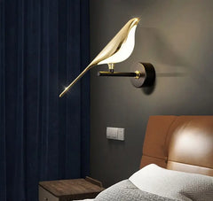 Modern Magpie Bird LED Wall Lamp for Indoor Lighting - Golden Atelier