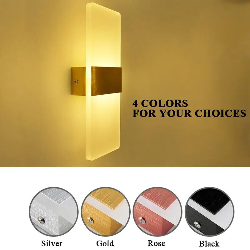 Modern Plug-In Dimmable Wall Lamp with Acrylic Shade for Bedroom - Golden Atelier