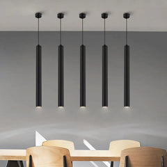 Modern Wood and Aluminum Slope Pendant Lights for Dining Room - Golden Atelier