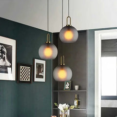 Nordic Glass Ball LED Pendant Lights for Modern Interior Lighting - Golden Atelier