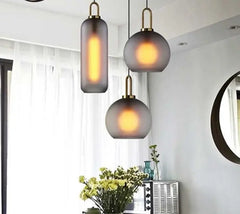 Nordic Glass Ball LED Pendant Lights for Modern Interior Lighting - Golden Atelier