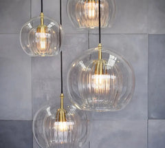 Nordic Glass LED Pendant Light - Golden Atelier