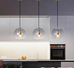 Nordic Glass LED Pendant Light - Golden Atelier