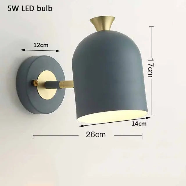 Nordic Macaron LED Wall Lamp for Colorful Home Decors Lighting - Golden Atelier