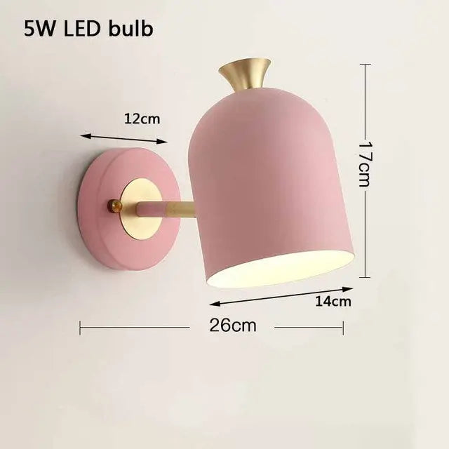 Nordic Macaron LED Wall Lamp for Colorful Home Decors Lighting - Golden Atelier