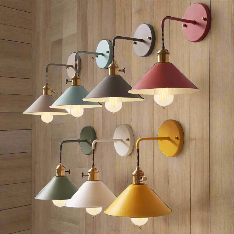 Nordic Simplicity LED Wall Light with Colorful Macarons for Home Improvement - Golden Atelier