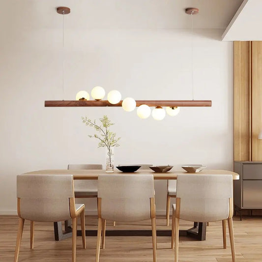 Nordic Wood Pendant Light for Dining Room and Restaurant