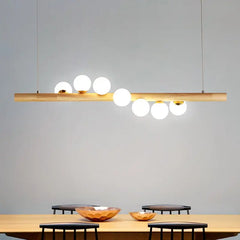 Nordic Wood Pendant Light for Dining Room and Restaurant - Golden Atelier