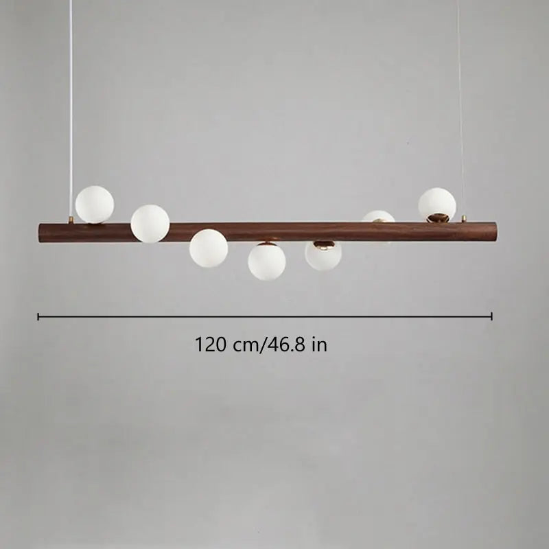Nordic Wood Pendant Light for Dining Room and Restaurant - Golden Atelier