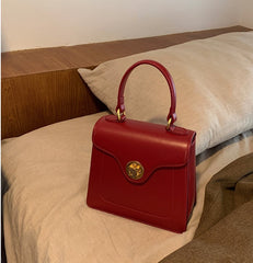 Structured Pu Top Handle Bag