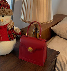 Structured Pu Top Handle Bag