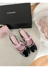 Patent Bowknot Chunky Mary Jane Heels