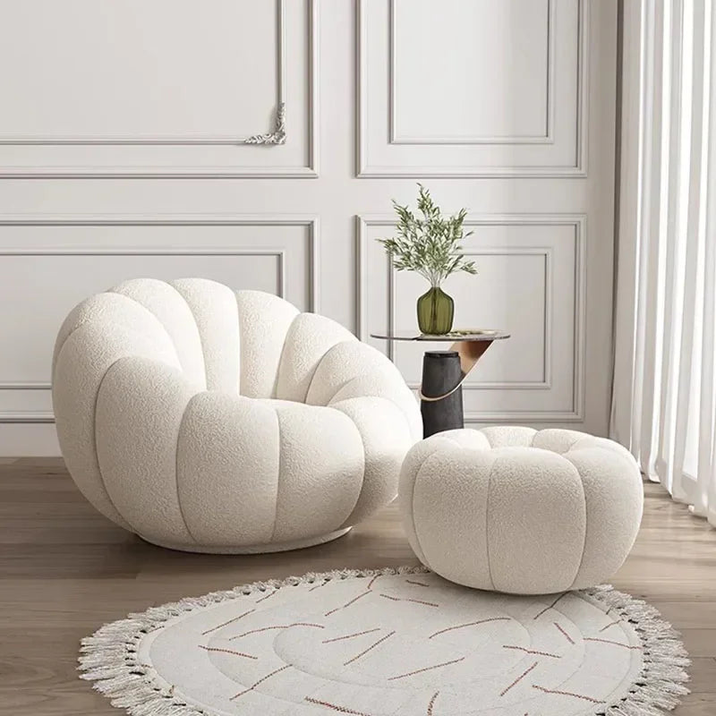 Fluffy Cute Modern Design Living Room Sofa Chair