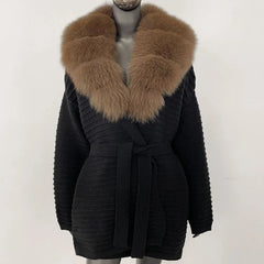 women’s tonal knit coat winter