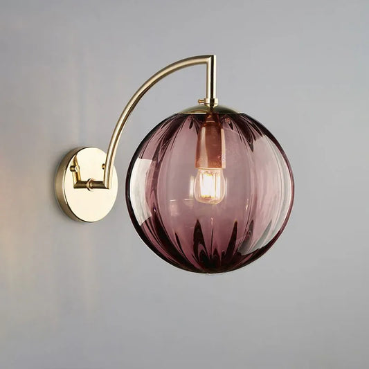 Modern Led Stained Glass Ball Wall Lamps 