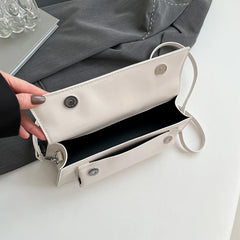 Riveted PU Leather Top Handle Bag