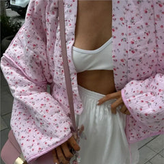 Floral Quilted Kimono Jacket