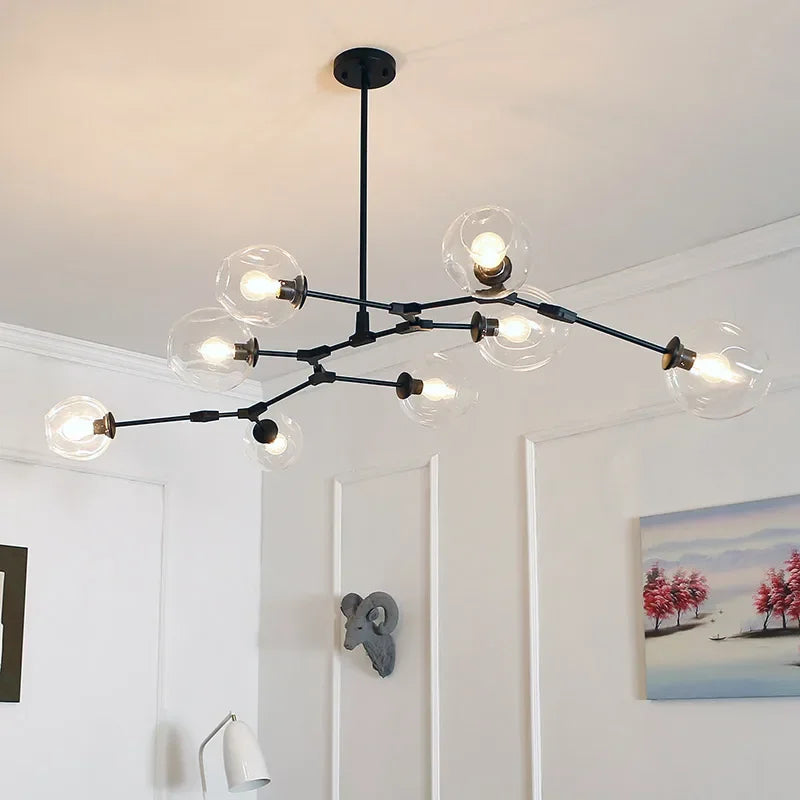 Black Magic Bean Branching Ceiling Chandelier 