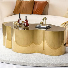 Gold Color Stainless Steel Cloud Shape Coffee Table