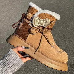Hello Kitty Plush Lined Warm Winter Boots