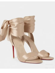 Satin Bow Stiletto Heels