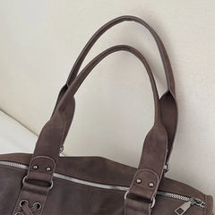 Soft Faux Leather Motorcycle Shoulder Bag