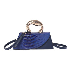Alligator Textured Top Handle Bag