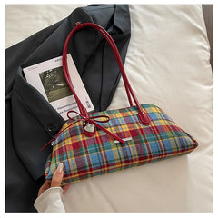 Gingham Pattern Shoulder Bag