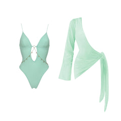 Gradient Bikini and Cover-Up Set