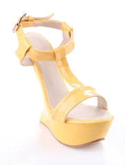 Platform Wedge Ankle Strap Heels