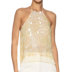 Sequin Halter Tank Top