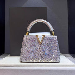Crystal Embellished Structured Bag