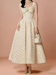 Close-up of structured bodice with beaded trim and layered bust overlay