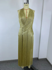 Halter Neck Tassel Bandage Maxi Dress
