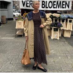 Sailor Collar Trench Coat