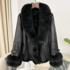 Fur Collar Shearling Jacket