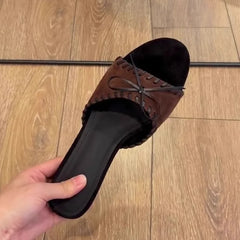 Open Toe Square Heel Mules