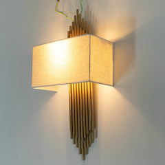 Metal+ Fabric Wall Light Sconce.
