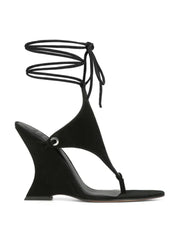 Thong Wedge Lace Up Sandal