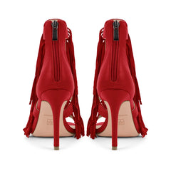Fringe Jewel Tassel Rivet Stiletto Ankle Boots