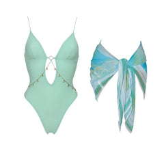 Gradient Bikini and Cover-Up Set