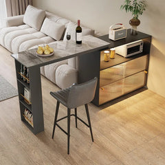 Long Extendable Bar Tables Modern High Kitchen Furniture