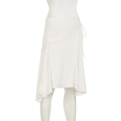 Irregular Split Midi Skirt
