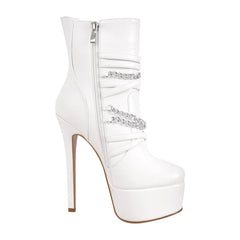 Platform Chain Detail Ankle Boots